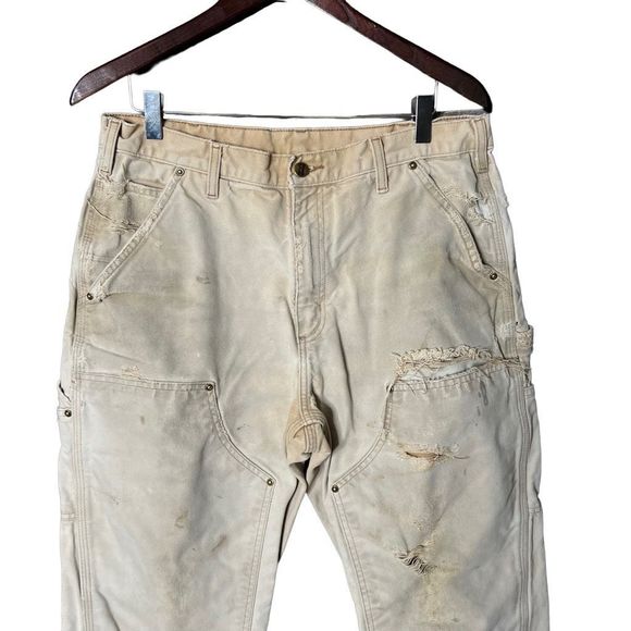 Carhartt Double Knee Dungaree Pants 34X32 - Picture 2 of 6